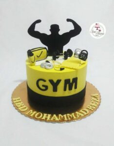 مدل کیک تولد مردانه بدنسازی